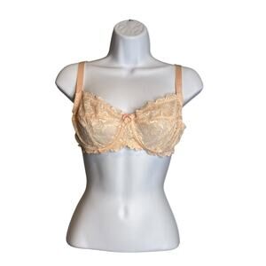 Blush Women's Pink Lace Underwire Bra Size 36D Romantic Lingerie Comfortable